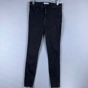 Abercrombie Fitch Jeans Legging Ultra High Rise Womens Size 31/12 Black